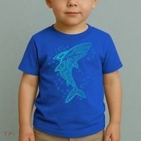 AQUA BOHO SHARK Toddler T-Shirt thumb 2