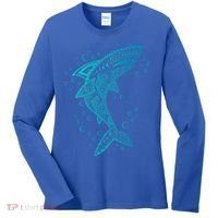 AQUA BOHO SHARK Women's Long Sleeve Shirt thumb 0