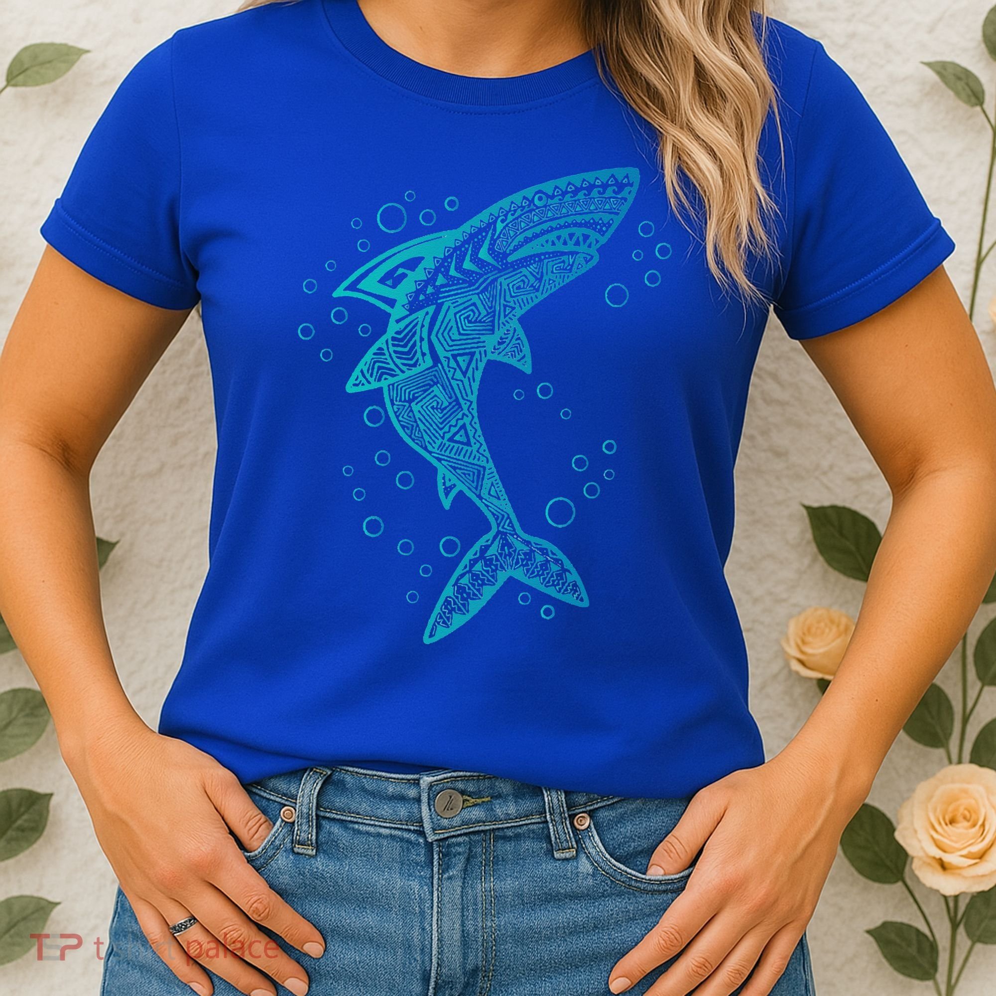AQUA BOHO SHARK Women's T-Shirt