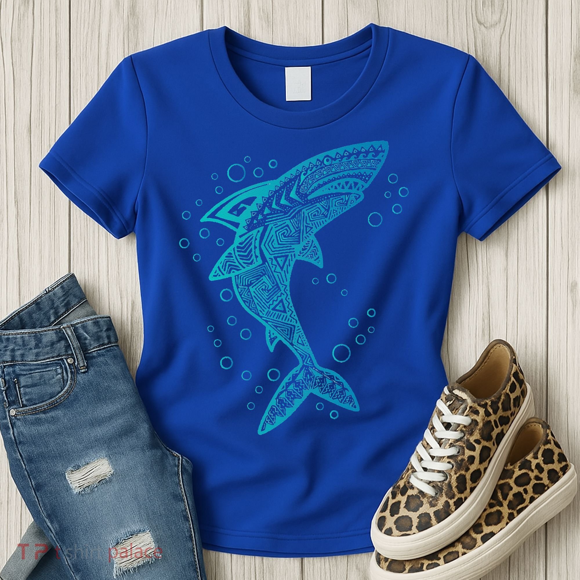 AQUA BOHO SHARK Women's T-Shirt
