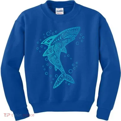 AQUA BOHO SHARK Kids Sweatshirt