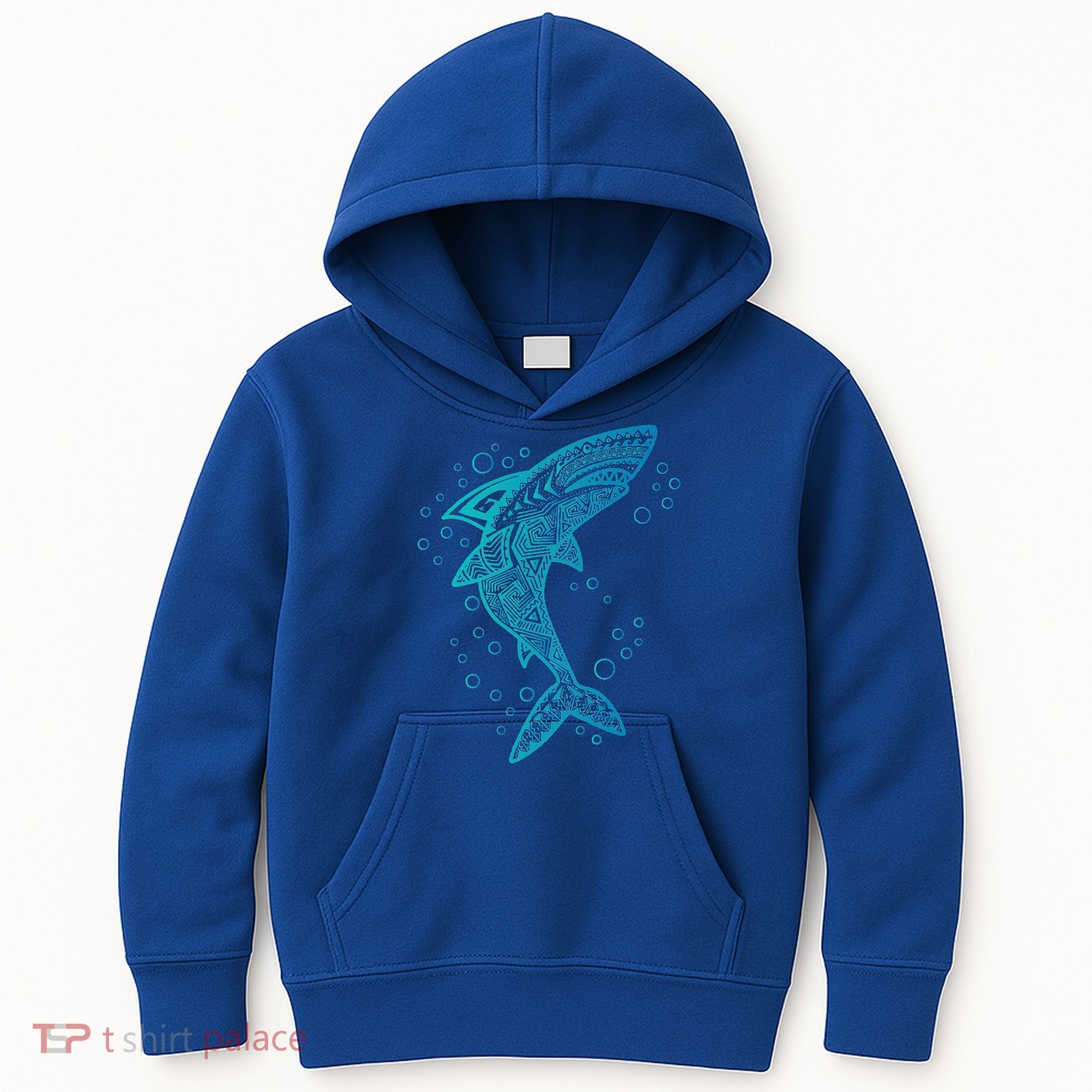 AQUA BOHO SHARK Kids Hoodie