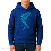 AQUA BOHO SHARK Kids Hoodie thumb 4