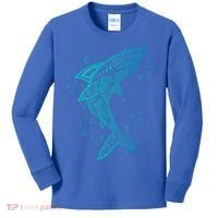 AQUA BOHO SHARK Kids Long Sleeve Shirt thumb 0