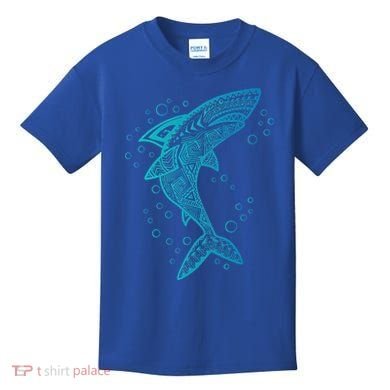 AQUA BOHO SHARK Kids T-Shirt