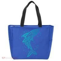 AQUA BOHO SHARK Tote Bag thumb 0