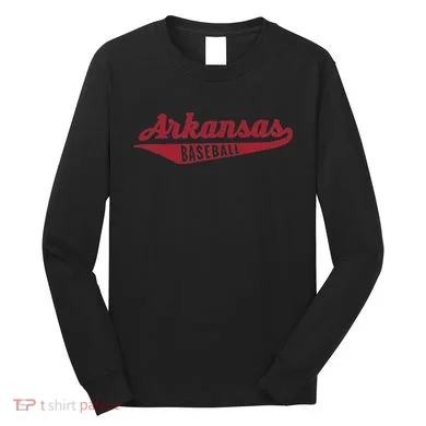 Arkansas Baseball Script Long Sleeve Shirt
