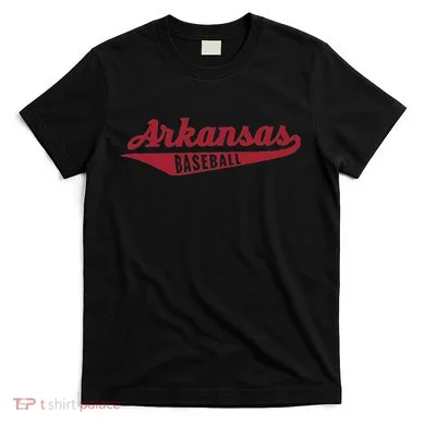 Arkansas Baseball Script T-Shirt