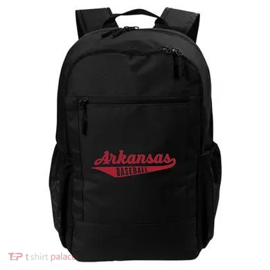 Arkansas Baseball Script Backpack