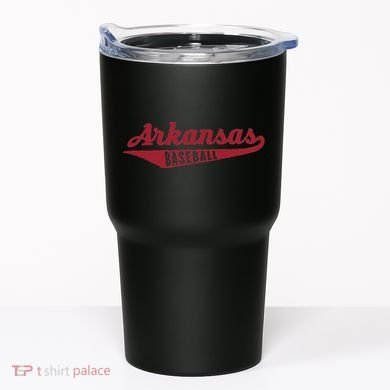 Arkansas Baseball Script Tumbler