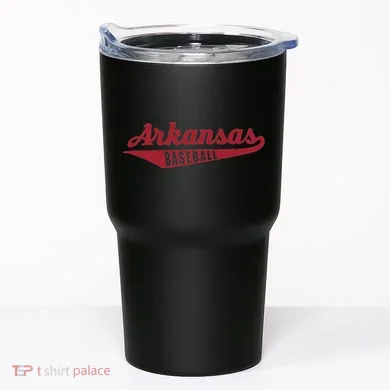 Arkansas Baseball Script Tumbler