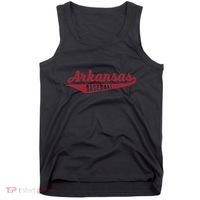 Arkansas Baseball Script Tank Top thumb 0