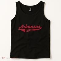 Arkansas Baseball Script Tank Top thumb 2