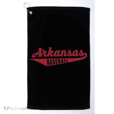 Arkansas Baseball Script Golf Towel