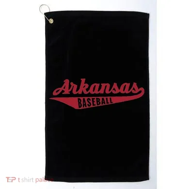 Arkansas Baseball Script Golf Towel