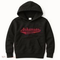 Arkansas Baseball Script Kids Hoodie thumb 0