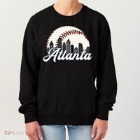 Atlanta Baseball Skyline Atlanta Cityscape Women's Sweatshirt thumb 0