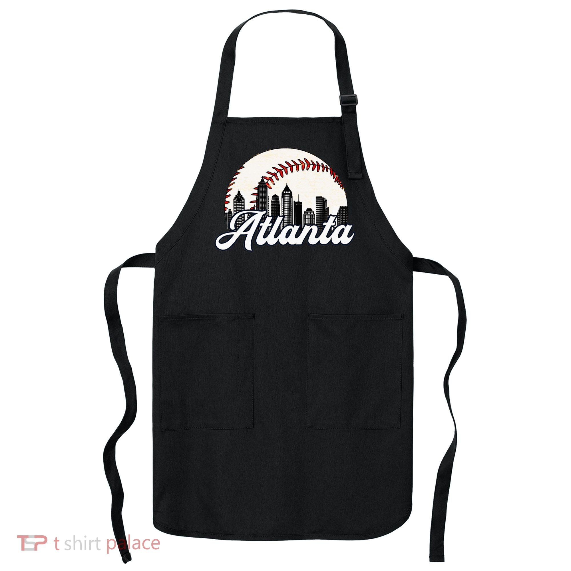 Atlanta Baseball Skyline Atlanta Cityscape Apron