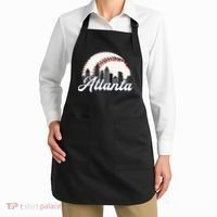 Atlanta Baseball Skyline Atlanta Cityscape Apron thumb 2
