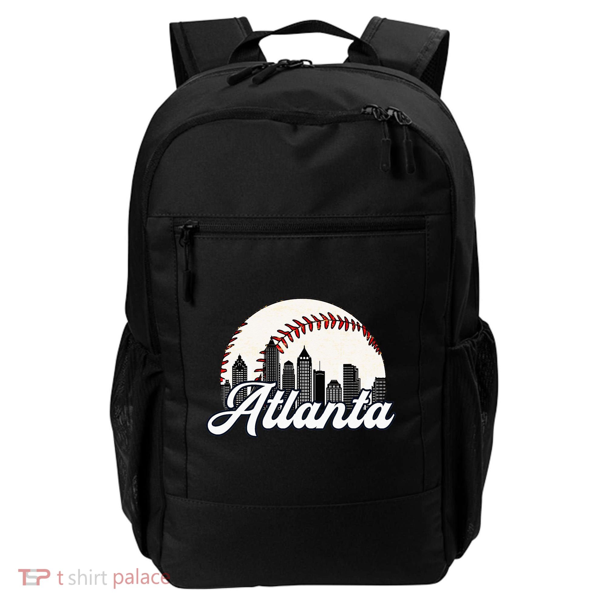Atlanta Baseball Skyline Atlanta Cityscape Backpack