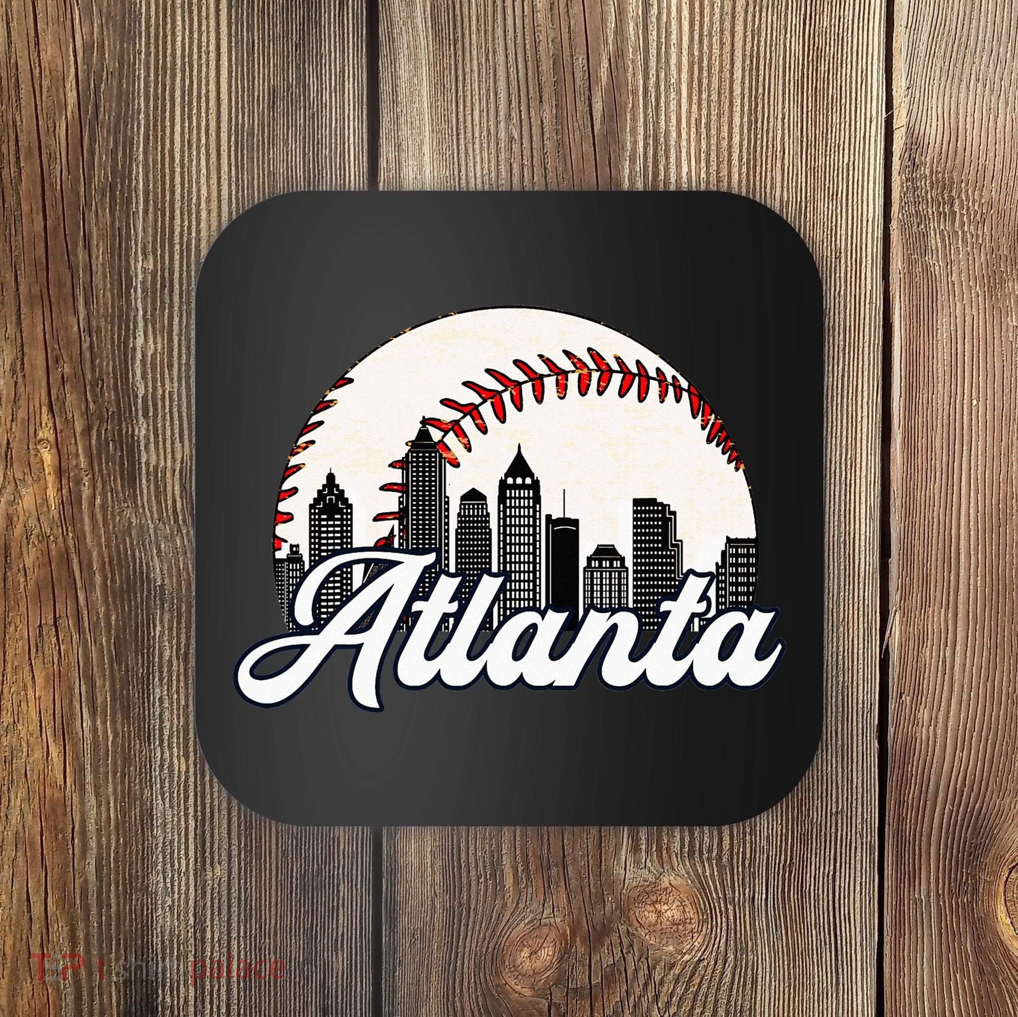 Atlanta Baseball Skyline Atlanta Cityscape Coaster