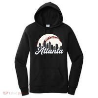 Atlanta Baseball Skyline Atlanta Cityscape Women's Hoodie thumb 0