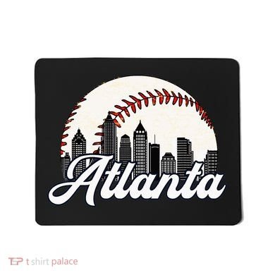 Atlanta Baseball Skyline Atlanta Cityscape Mousepad