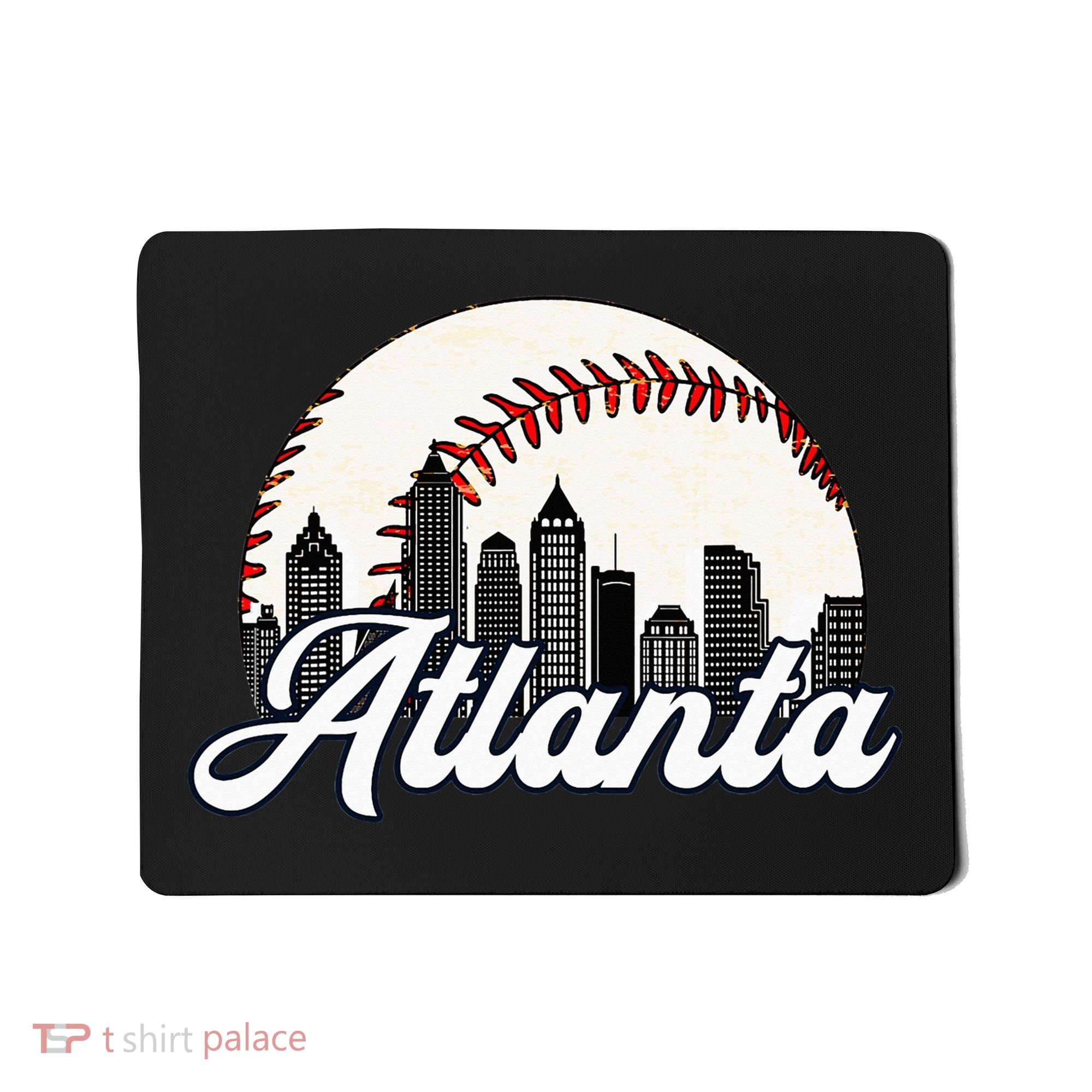 Atlanta Baseball Skyline Atlanta Cityscape Mousepad