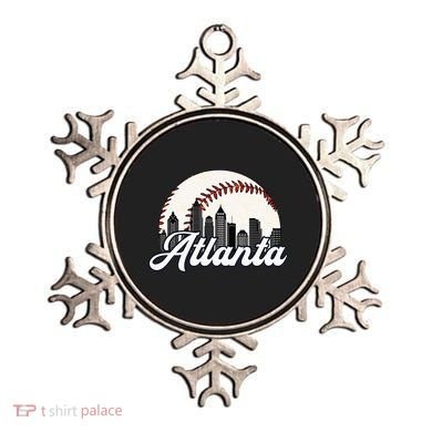 Atlanta Baseball Skyline Atlanta Cityscape Ornament