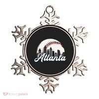 Atlanta Baseball Skyline Atlanta Cityscape Ornament thumb 0