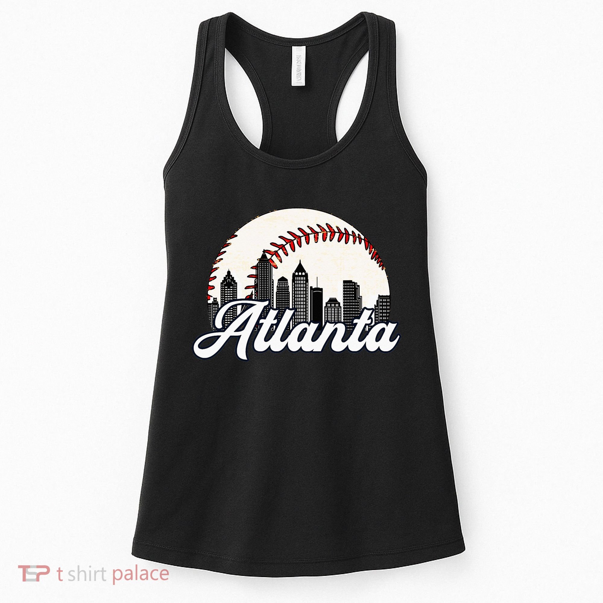 Atlanta Baseball Skyline Atlanta Cityscape Women's Tank Top