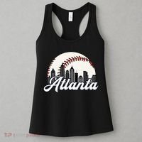 Atlanta Baseball Skyline Atlanta Cityscape Women's Tank Top thumb 3