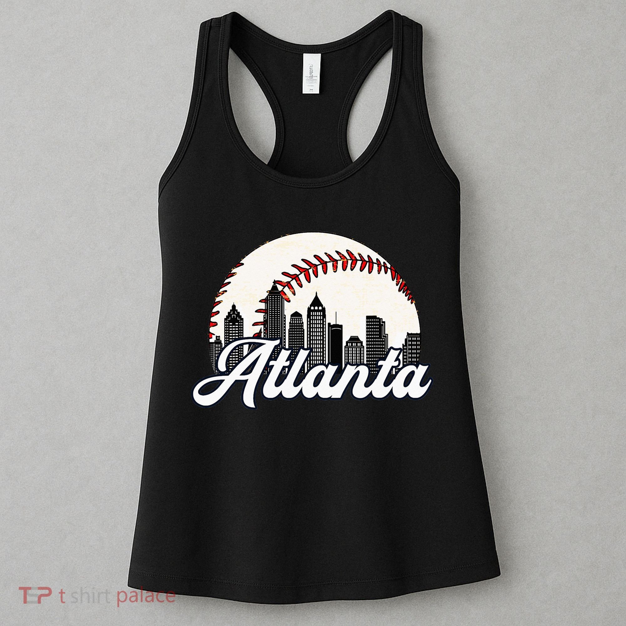Atlanta Baseball Skyline Atlanta Cityscape Women's Tank Top