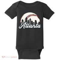 Atlanta Baseball Skyline Atlanta Cityscape Baby Bodysuit thumb 0