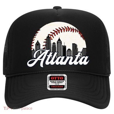 Atlanta Baseball Skyline Atlanta Cityscape Hat