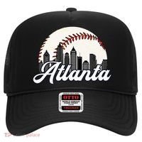 Atlanta Baseball Skyline Atlanta Cityscape Hat thumb 0