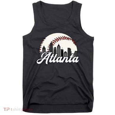 Atlanta Baseball Skyline Atlanta Cityscape Tank Top