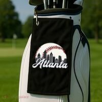 Atlanta Baseball Skyline Atlanta Cityscape Golf Towel thumb 2