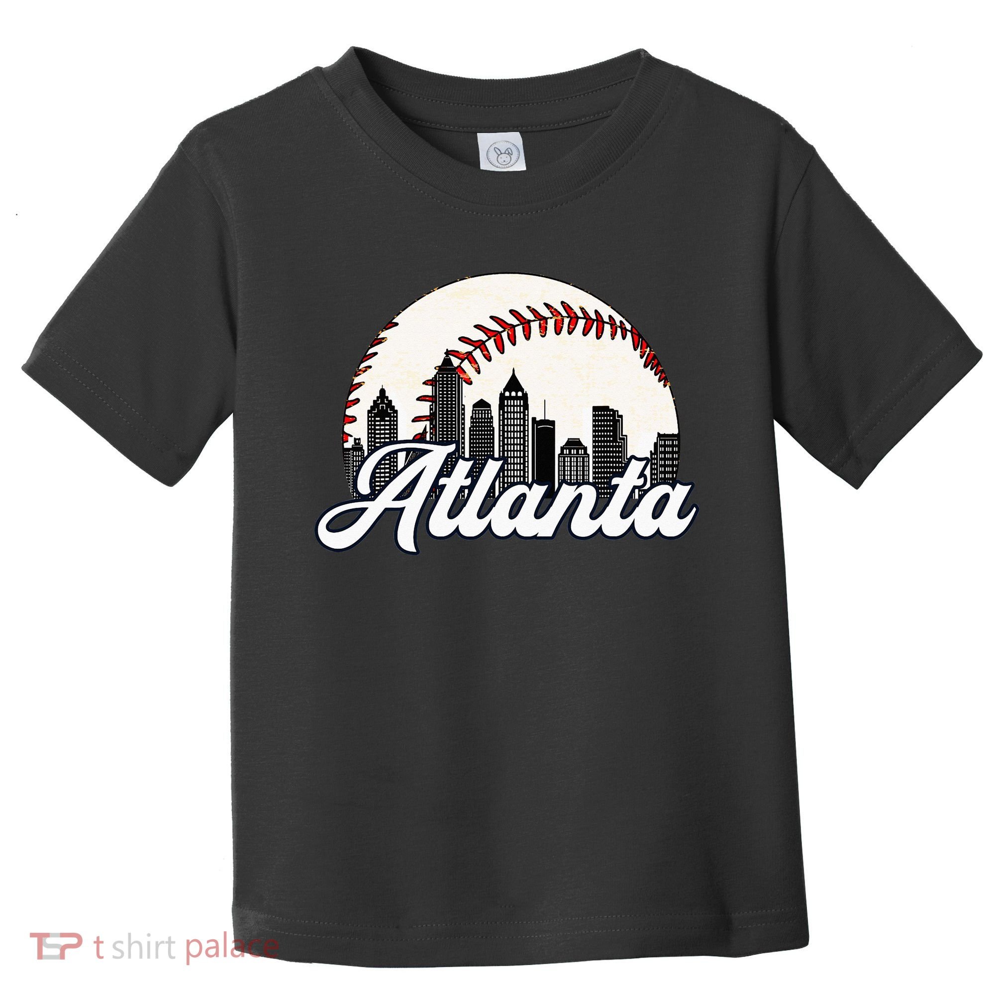 Atlanta Baseball Skyline Atlanta Cityscape Toddler T-Shirt