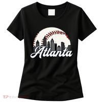 Atlanta Baseball Skyline Atlanta Cityscape Women's T-Shirt thumb 0