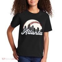 Atlanta Baseball Skyline Atlanta Cityscape Kids T-Shirt thumb 2