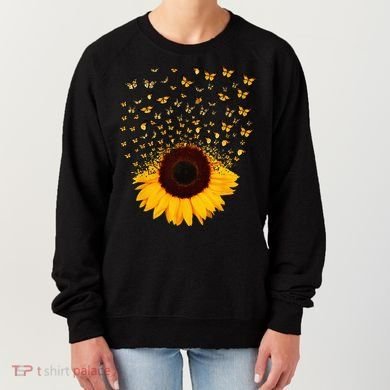 Adorable Butterfly Sunflower Women's Sweatshirt