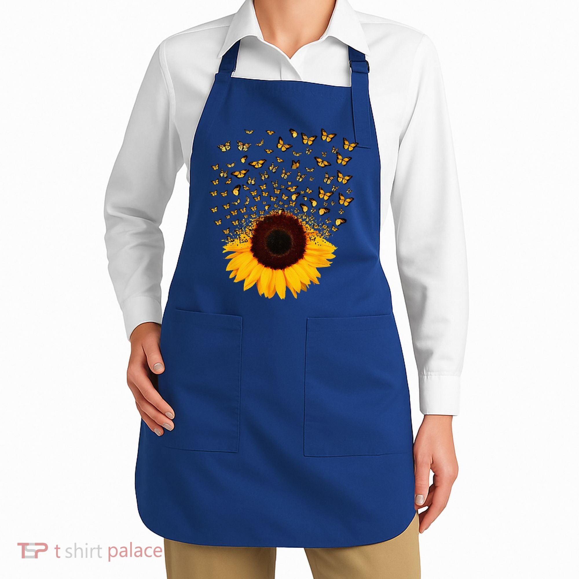 Adorable Butterfly Sunflower Apron