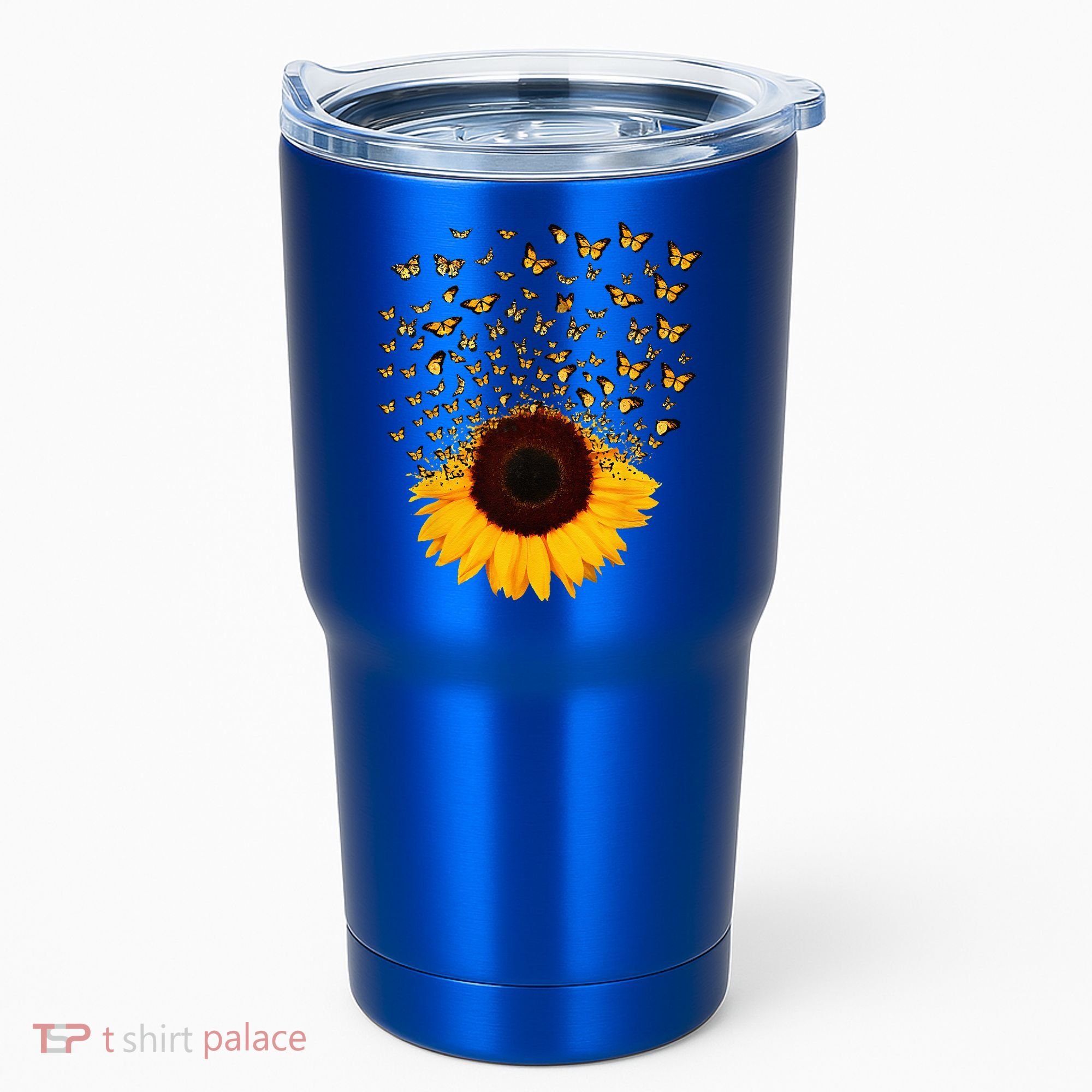 Adorable Butterfly Sunflower Tumbler