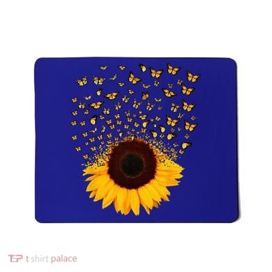 Adorable Butterfly Sunflower Mousepad