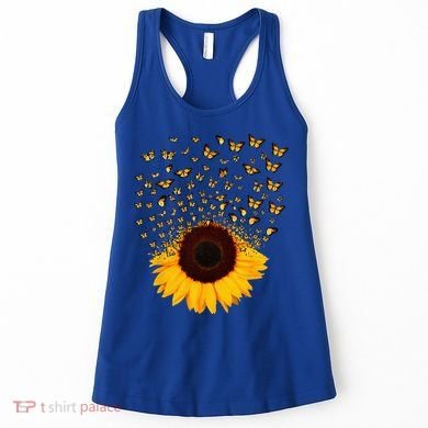 Adorable Butterfly Sunflower Women's Tank Top