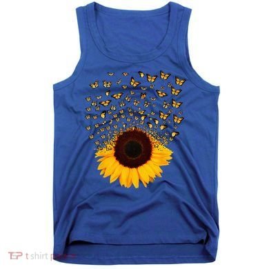 Adorable Butterfly Sunflower Tank Top