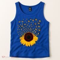 Adorable Butterfly Sunflower Tank Top thumb 2