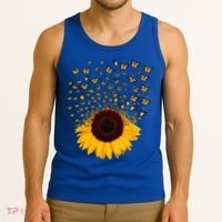Adorable Butterfly Sunflower Tank Top thumb 3