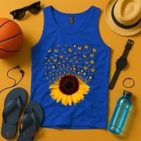 Adorable Butterfly Sunflower Tank Top thumb 4